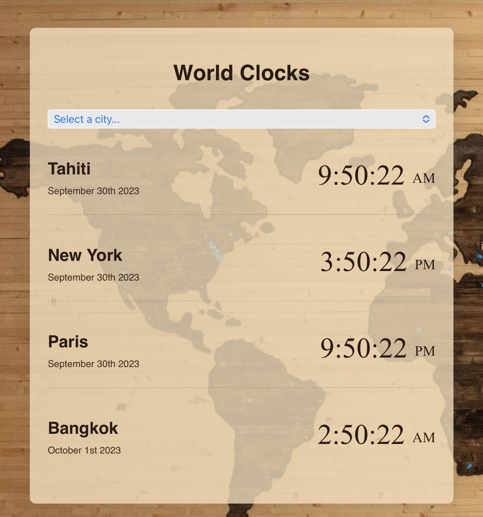 preview world clock project